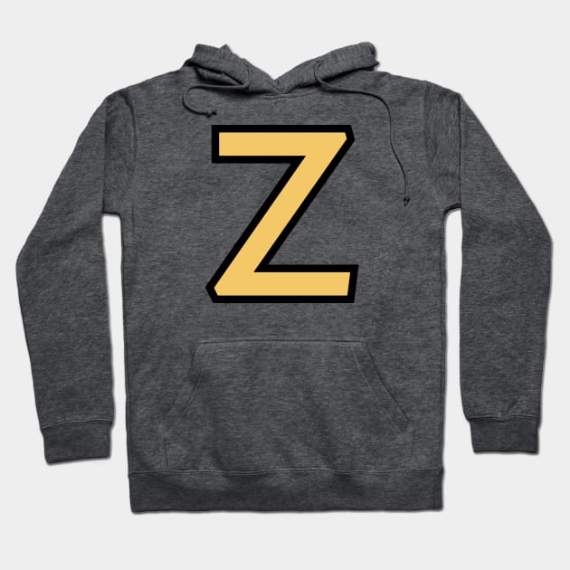 Funky Yellow Letter Z Hoodie by Thespot